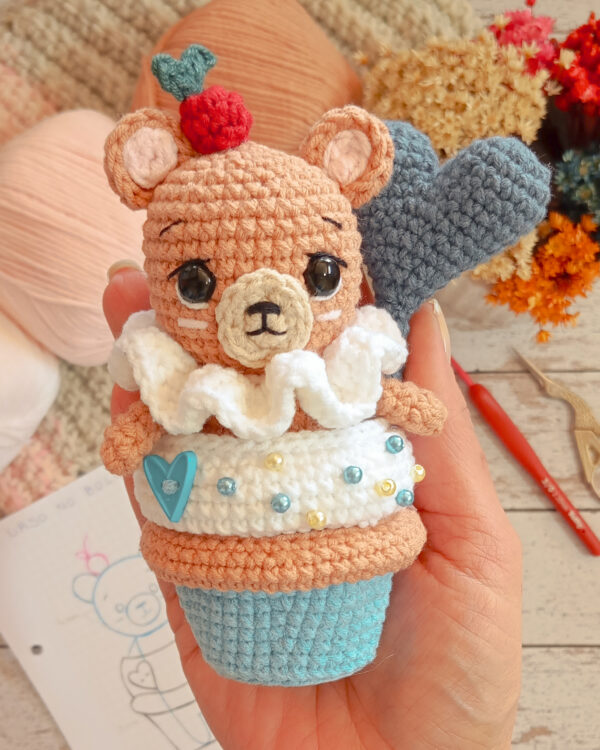 Urso no bolinho - receita de amigurumi - Image 3