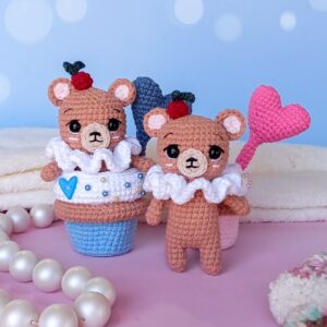 Urso no bolinho - receita de amigurumi