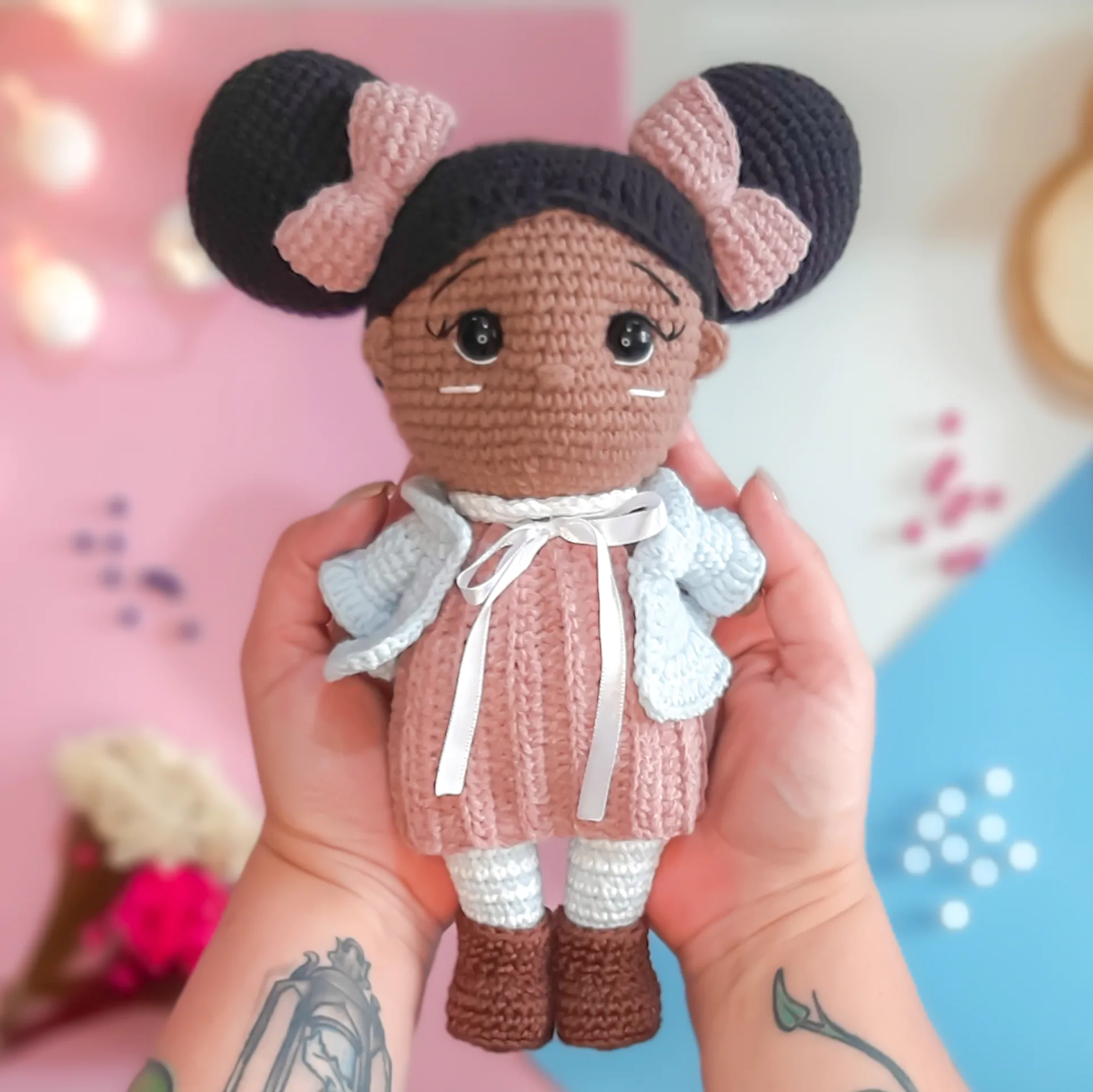 boneca Kaira - receita de amigurumi