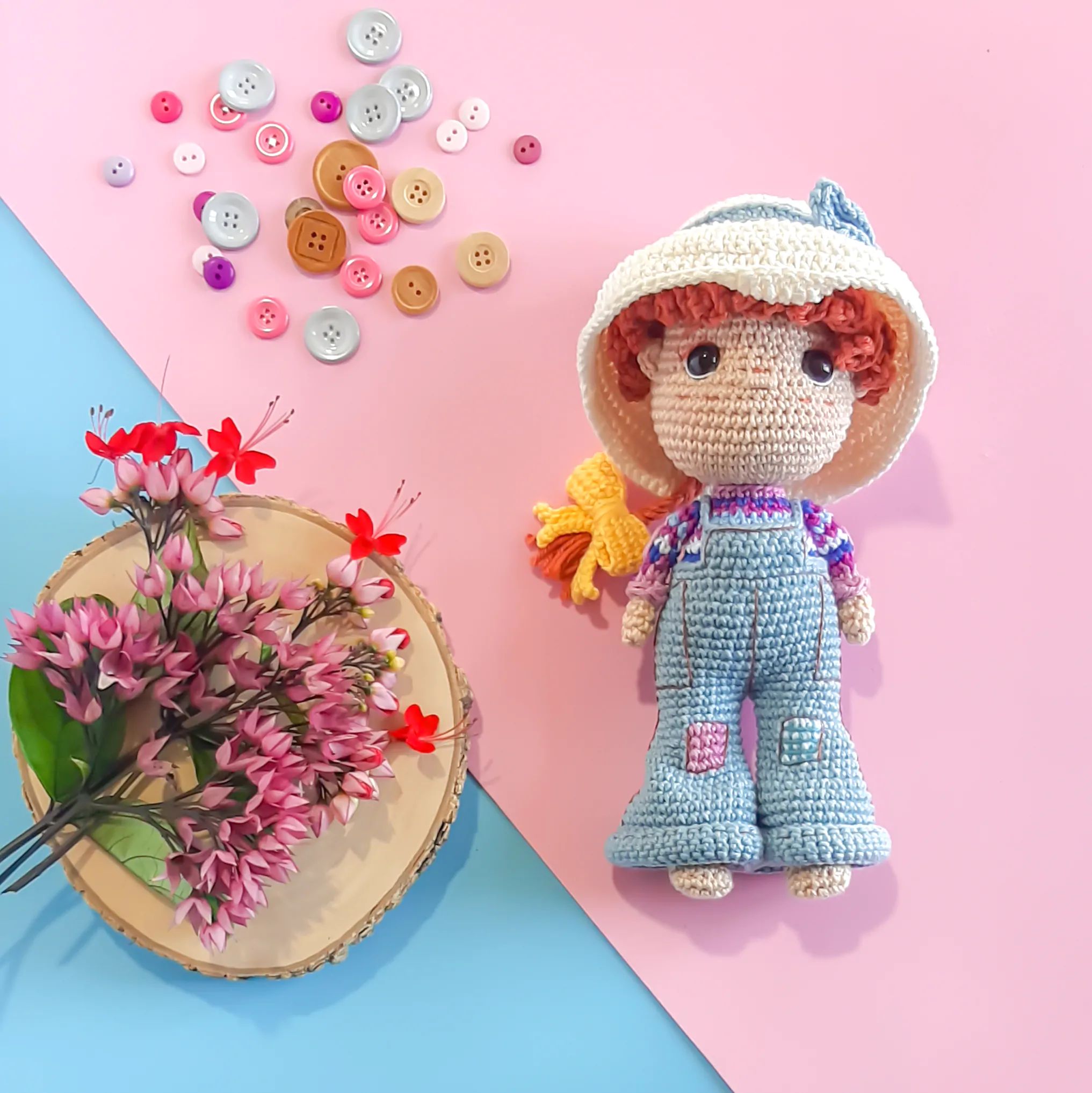 Sarah Jardineira - receita de amigurumi - Imagem 5