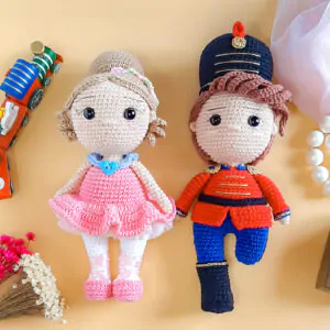 O Soldadinho de Chumbo e a Bailarina - receita de amigurumi