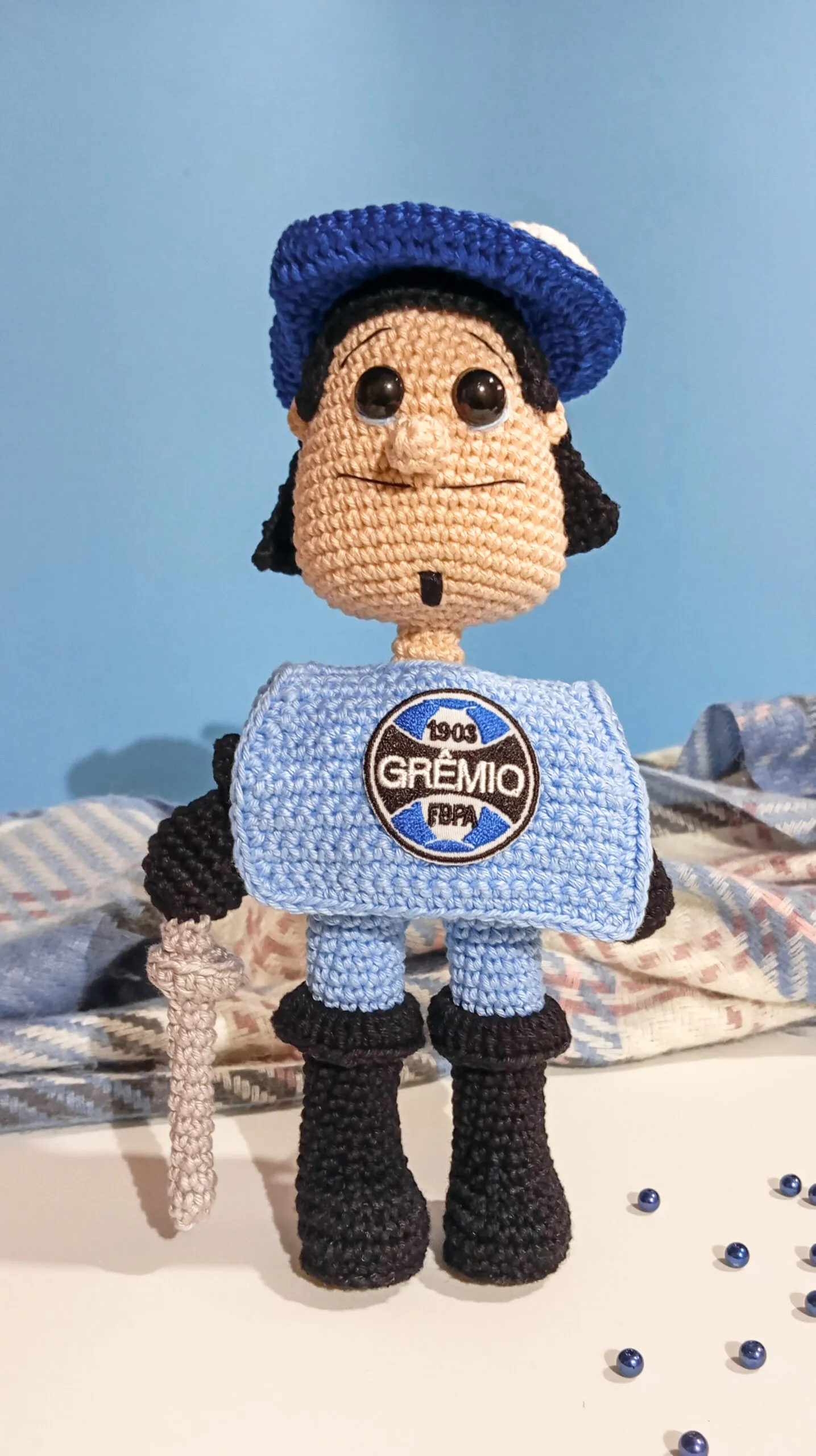 Mosqueteiro do Grêmio - receita de amigurumi - Imagem 7