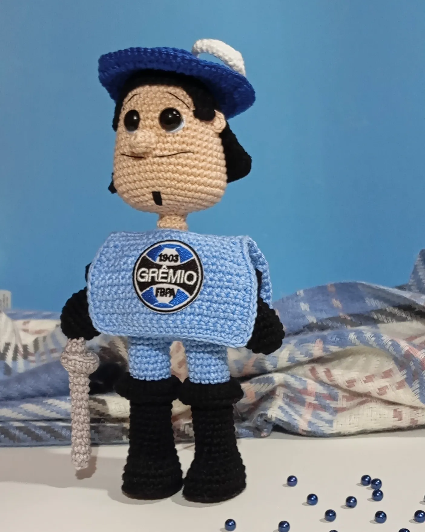 Mosqueteiro do Grêmio - receita de amigurumi - Imagem 6