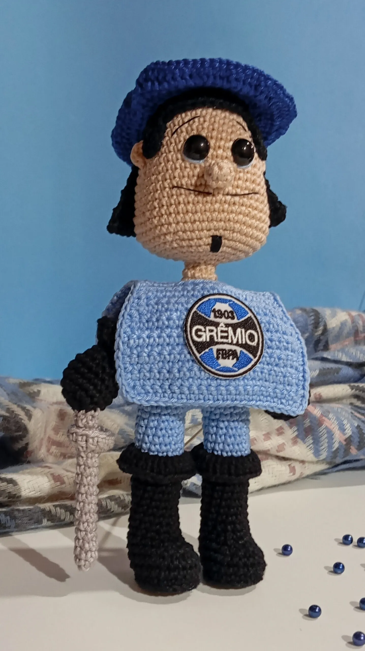 Mosqueteiro do Grêmio - receita de amigurumi - Imagem 4