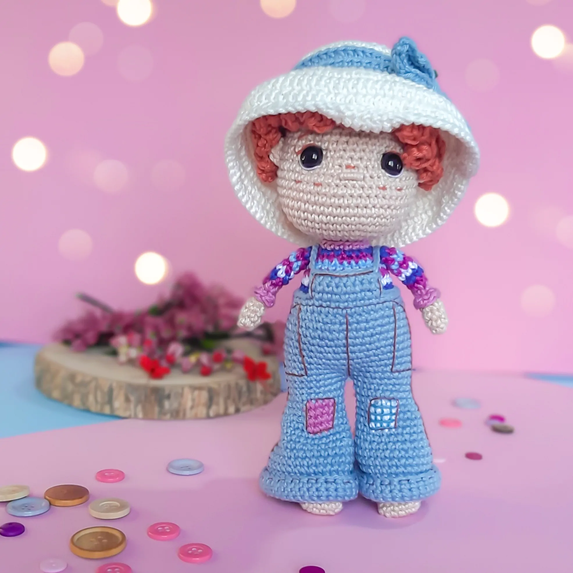 Sarah Jardineira - receita de amigurumi