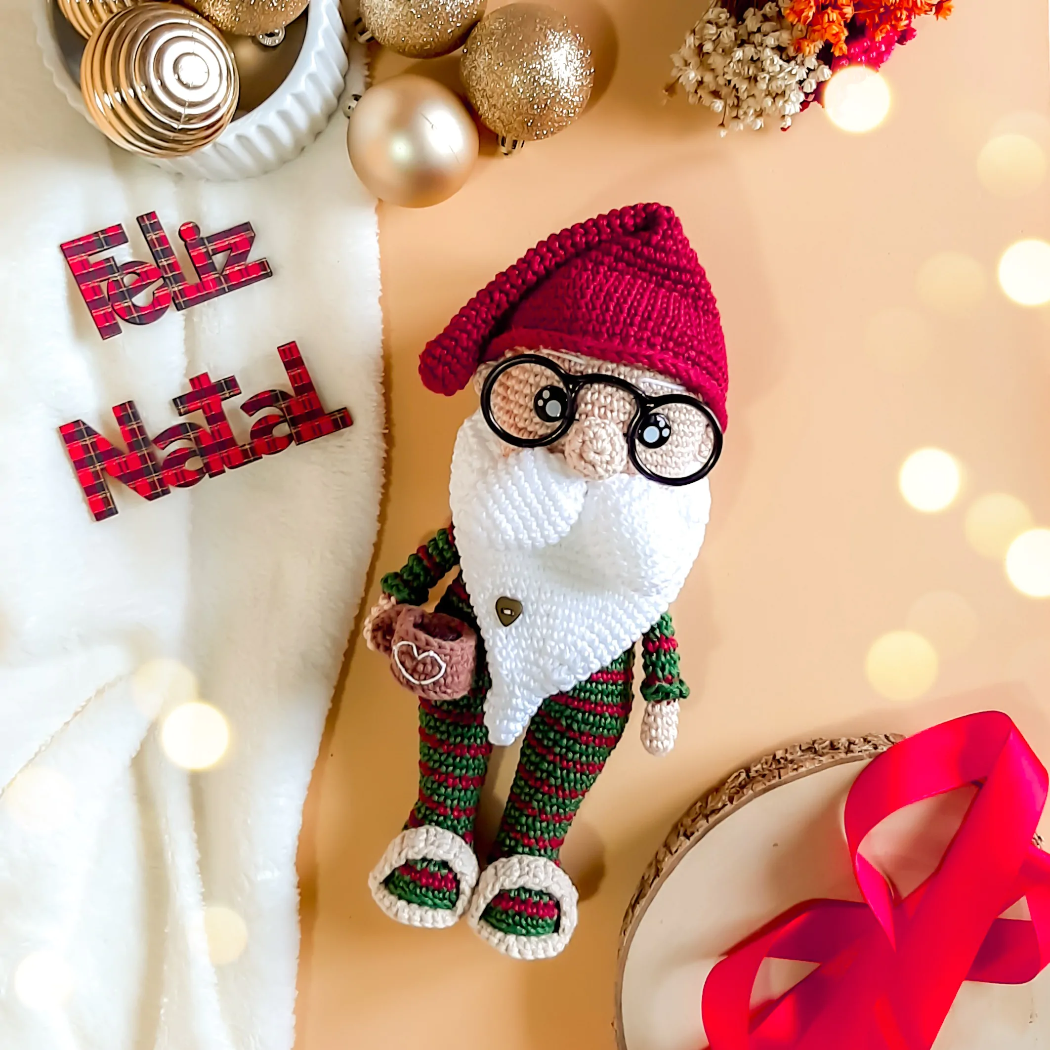 Noel de pijama - receita de amigurumi - Imagem 3