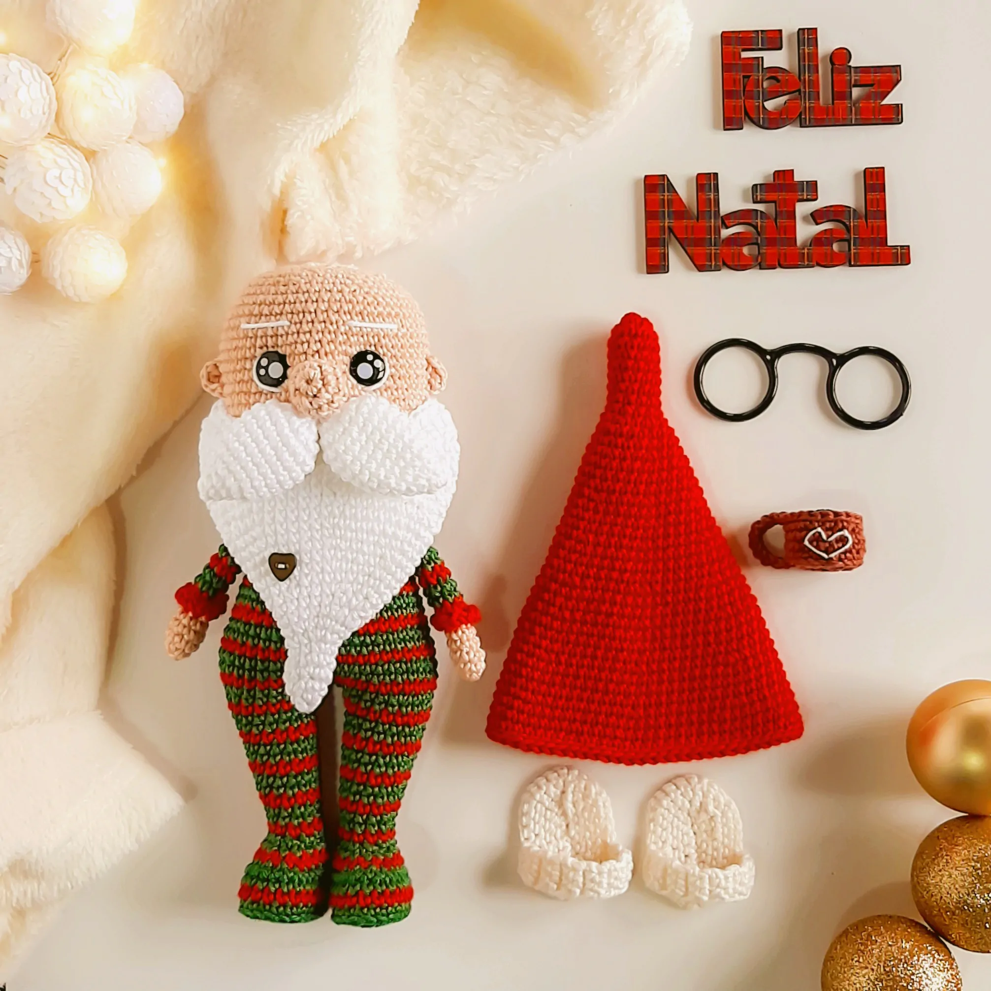 Noel de pijama - receita de amigurumi - Imagem 5