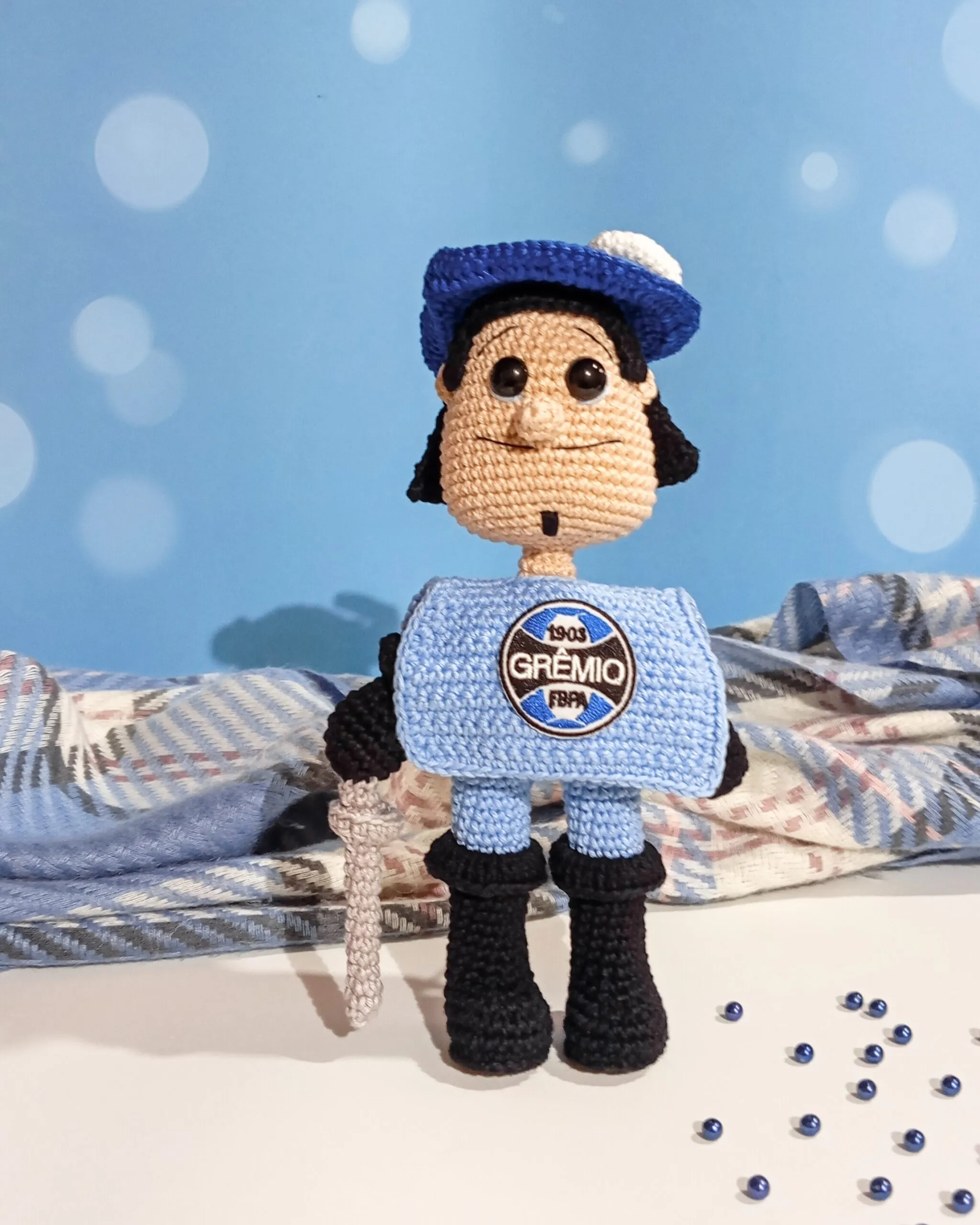 Mosqueteiro do Grêmio - receita de amigurumi