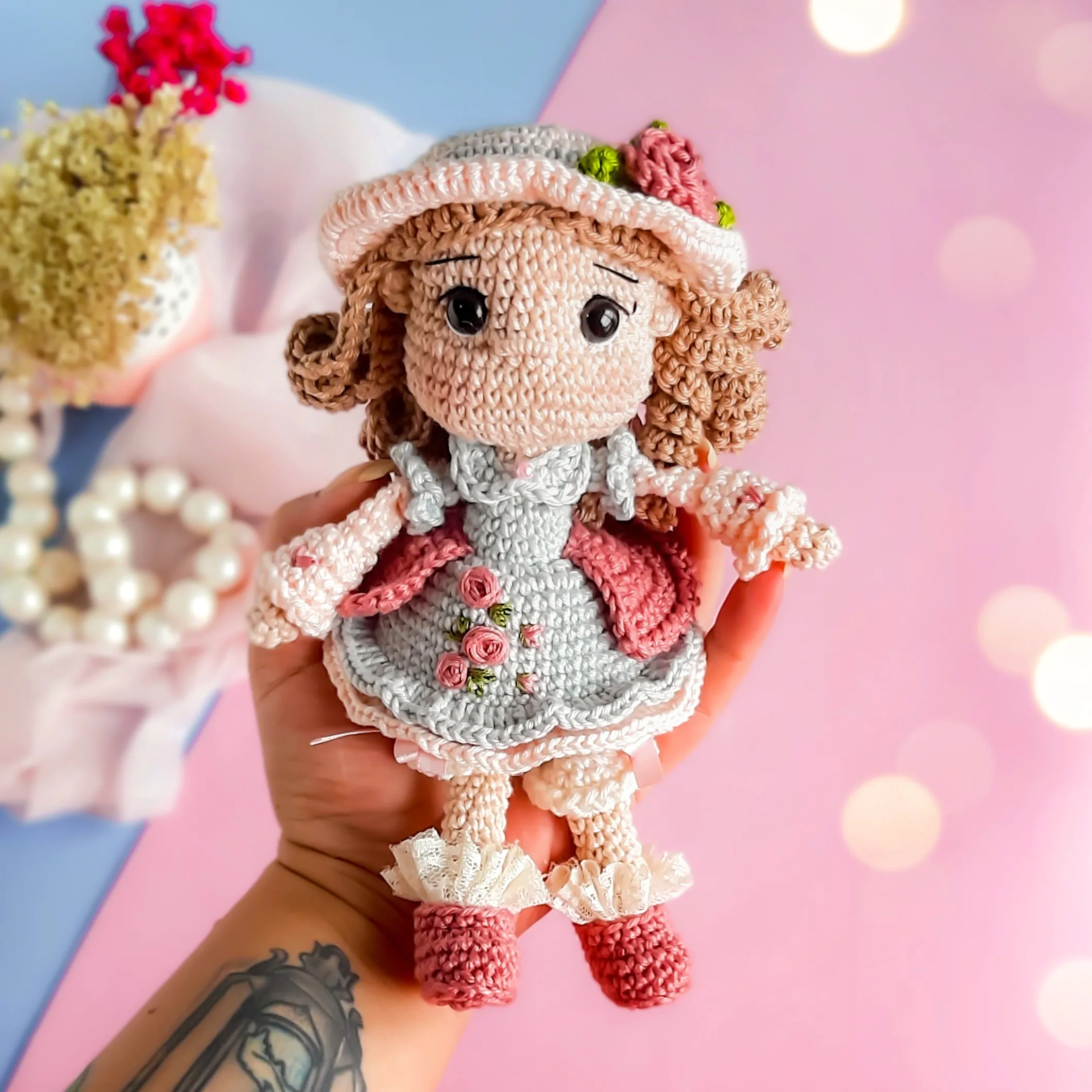 boneca Dalila - receita de amigurumi