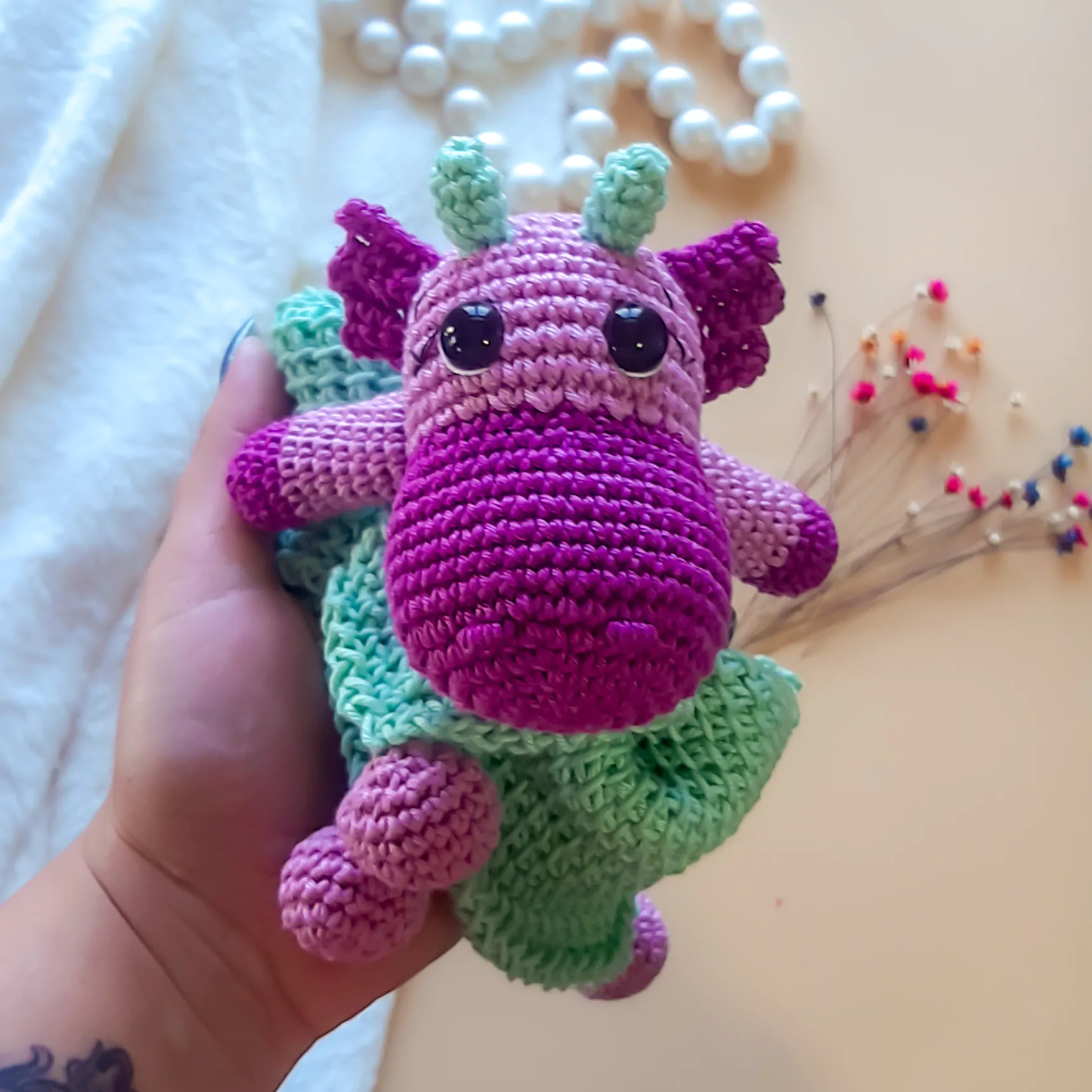 Naninha Dragão - receita de amigurumi - Imagem 4