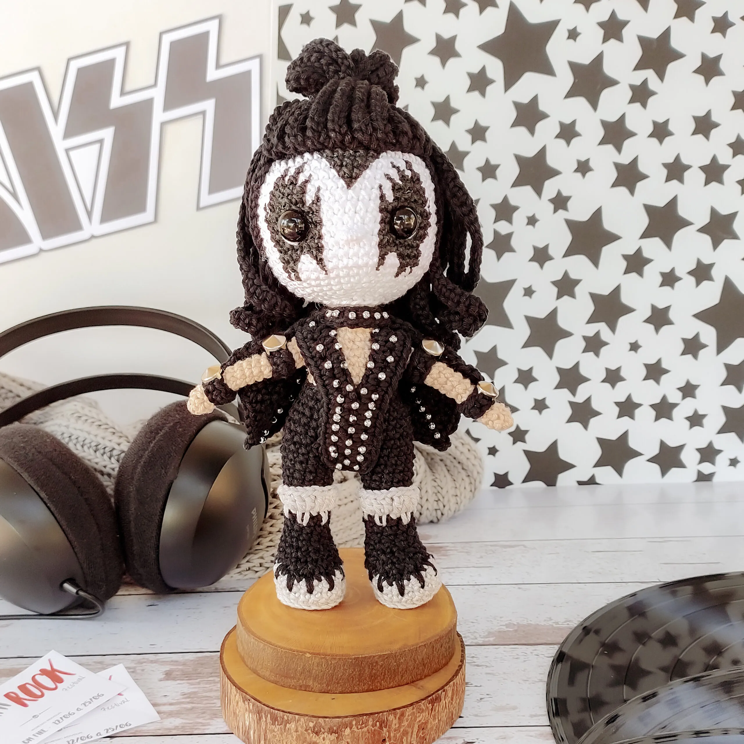 Gene Simmons - receita de amigurumi